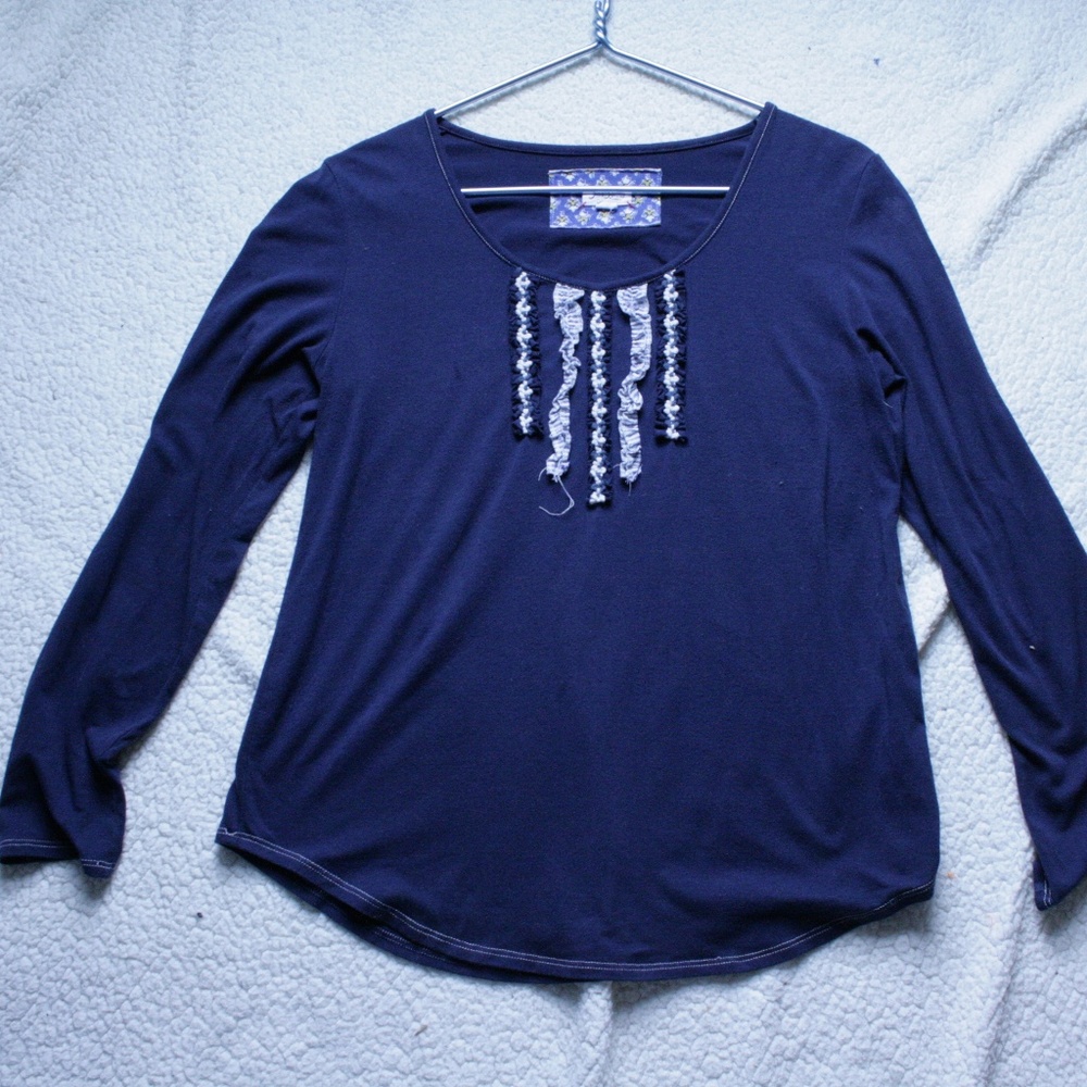 Lucky Brand Ruffle Top Medium